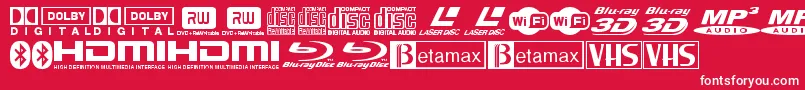 TiLogosoTfb Font – White Fonts on Red Background