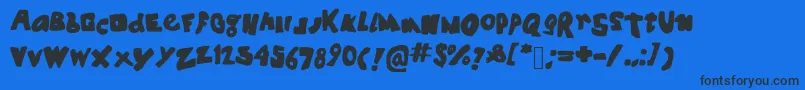 Spookyhouse Font – Black Fonts on Blue Background