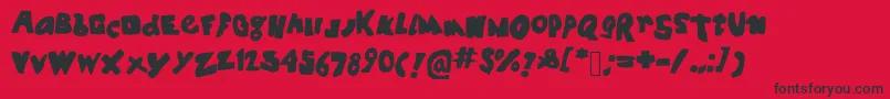 Spookyhouse Font – Black Fonts on Red Background