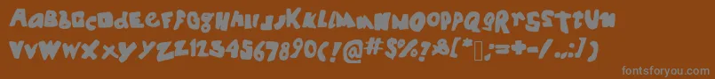Spookyhouse Font – Gray Fonts on Brown Background