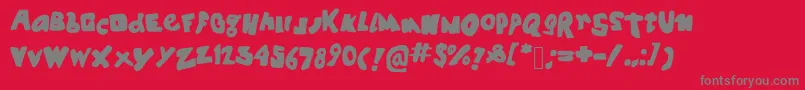 Spookyhouse Font – Gray Fonts on Red Background