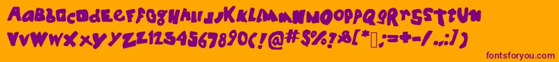 Spookyhouse Font – Purple Fonts on Orange Background