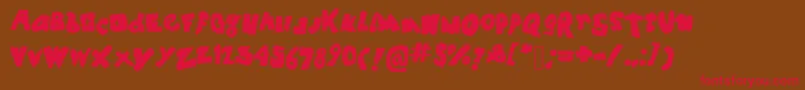 Spookyhouse Font – Red Fonts on Brown Background