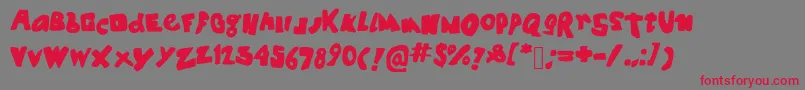 Spookyhouse Font – Red Fonts on Gray Background