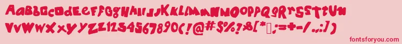 Spookyhouse Font – Red Fonts on Pink Background