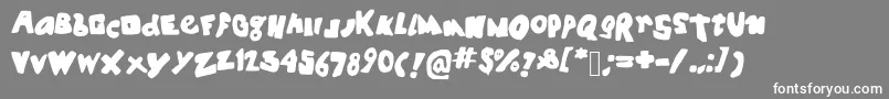 Spookyhouse Font – White Fonts on Gray Background