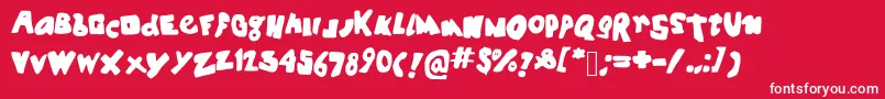 Spookyhouse Font – White Fonts on Red Background
