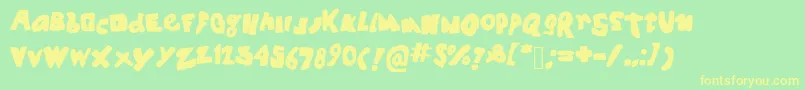 Spookyhouse Font – Yellow Fonts on Green Background