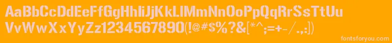 Gunplay Font – Pink Fonts on Orange Background