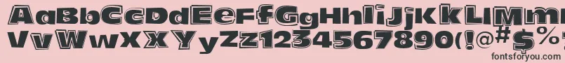 FunkyoliveMixed Font – Black Fonts on Pink Background