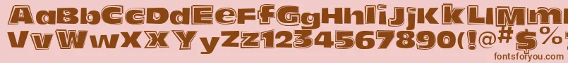 FunkyoliveMixed Font – Brown Fonts on Pink Background