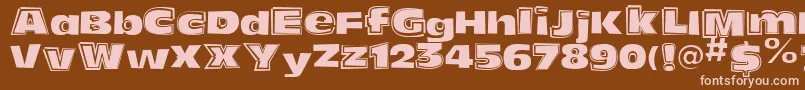 FunkyoliveMixed Font – Pink Fonts on Brown Background