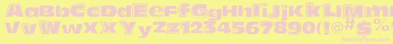 More about FunkyoliveMixed Font FunkyoliveMixed Font – Pink Fonts on Yellow Background