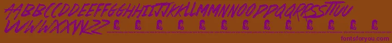 Basterds Font – Purple Fonts on Brown Background