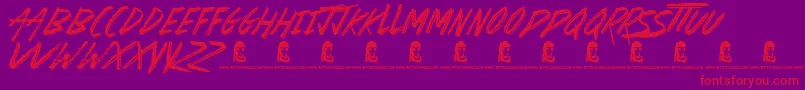 fuente Basterds – Fuentes Rojas Sobre Fondo Morado