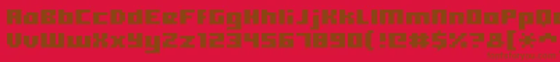 Hooge0565 Font – Brown Fonts on Red Background