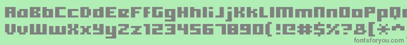 Hooge0565 Font – Gray Fonts on Green Background