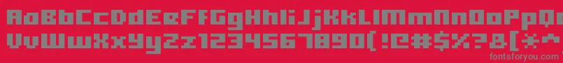 Hooge0565 Font – Gray Fonts on Red Background