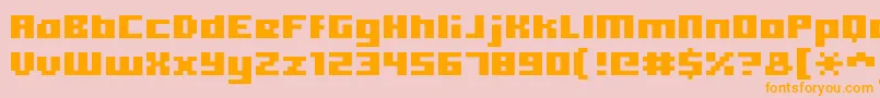 Hooge0565 Font – Orange Fonts on Pink Background