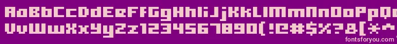 Hooge0565 Font – Pink Fonts on Purple Background