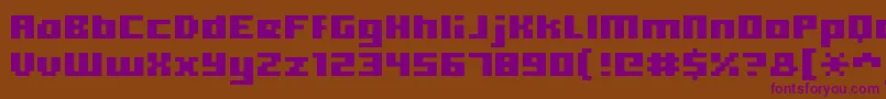 Hooge0565 Font – Purple Fonts on Brown Background