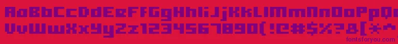 Hooge0565 Font – Purple Fonts on Red Background