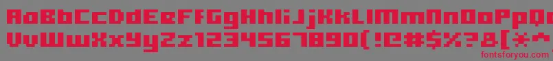 Hooge0565 Font – Red Fonts on Gray Background