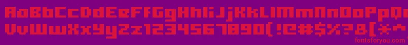 Hooge0565 Font – Red Fonts on Purple Background