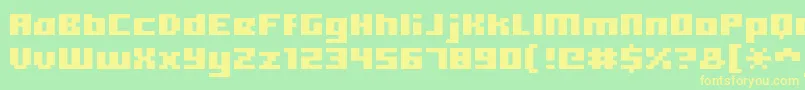 Hooge0565 Font – Yellow Fonts on Green Background