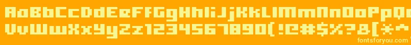 Hooge0565 Font – Yellow Fonts on Orange Background