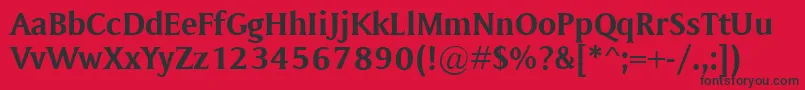 MementoBold Font – Black Fonts on Red Background