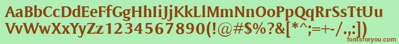 MementoBold Font – Brown Fonts on Green Background