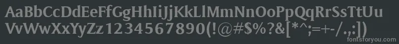 フォントMementoBold – 黒い背景に灰色の文字