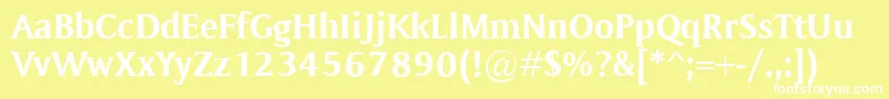 MementoBold Font – White Fonts on Yellow Background