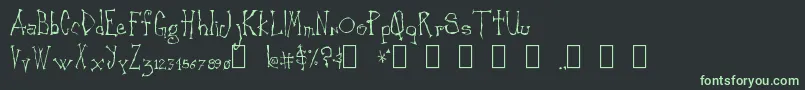 Canker-fontti – vihreät fontit mustalla taustalla