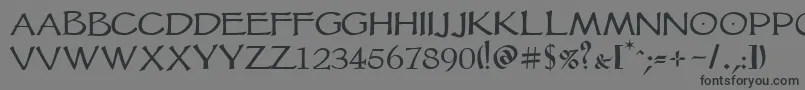 Шрифт Vtcgoblinhand – чёрные шрифты на сером фоне