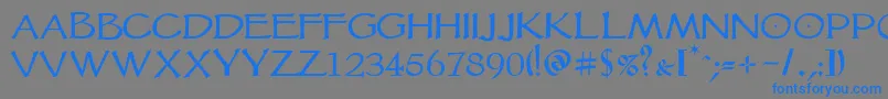 Vtcgoblinhand Font – Blue Fonts on Gray Background