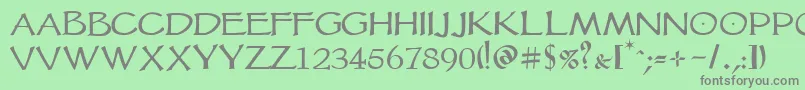 Vtcgoblinhand Font – Gray Fonts on Green Background