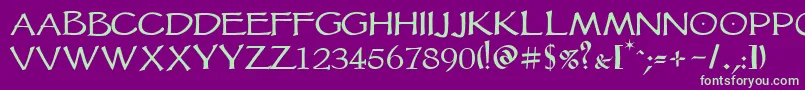Vtcgoblinhand Font – Green Fonts on Purple Background