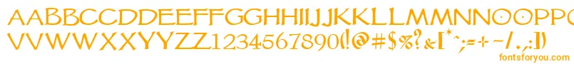 Vtcgoblinhand-fontti – oranssit fontit valkoisella taustalla