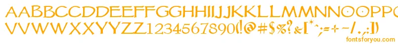 Vtcgoblinhand Font – Orange Fonts on White Background