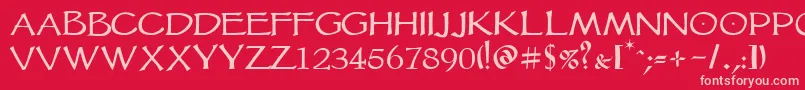 Vtcgoblinhand Font – Pink Fonts on Red Background