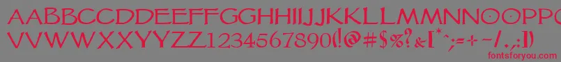 Vtcgoblinhand Font – Red Fonts on Gray Background