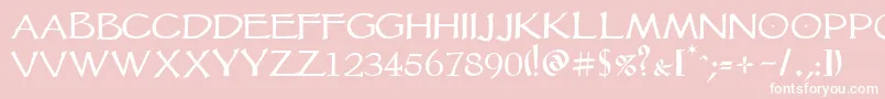 フォントVtcgoblinhand – ピンクの背景に白い文字