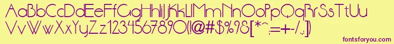 Ft26 Font – Purple Fonts on Yellow Background