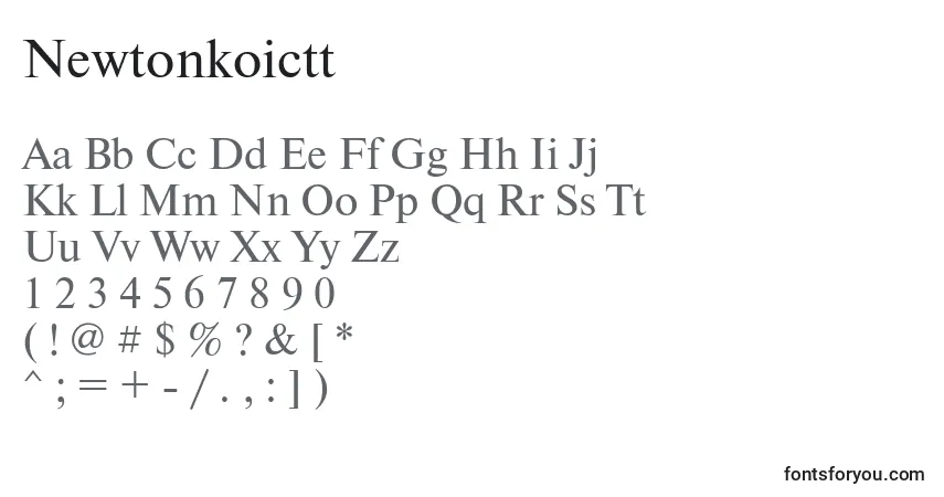 Fuente Newtonkoictt - alfabeto, números, caracteres especiales