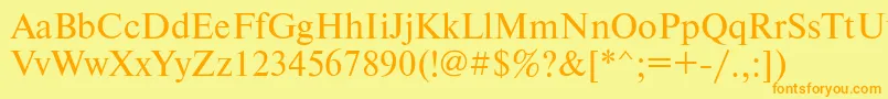 Newtonkoictt Font – Orange Fonts on Yellow Background