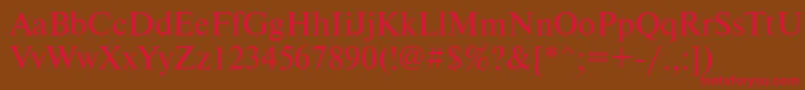 Newtonkoictt Font – Red Fonts on Brown Background