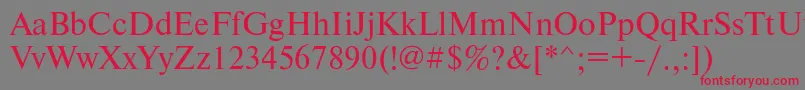 Newtonkoictt Font – Red Fonts on Gray Background