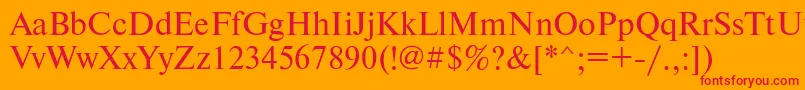 Newtonkoictt Font – Red Fonts on Orange Background